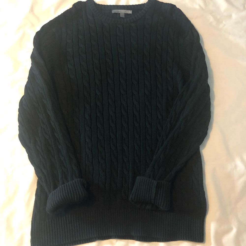 Black Old Navy Cable Knit Sweater